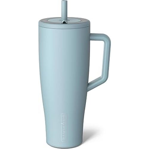 BrüMate Era 40 oz Tumbler with Handle and Straw | 100% Leakproof Insulated Water Bottle Tumbler with Lid and Flexible SoftSip Straw | Made of Stainless Steel | Cup Holder Friendly | 40oz (Mist)