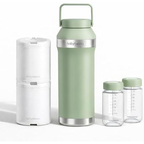 Baby Brezza All Day Portable Breastmilk Cooler, Large 20oz Capacity, Green