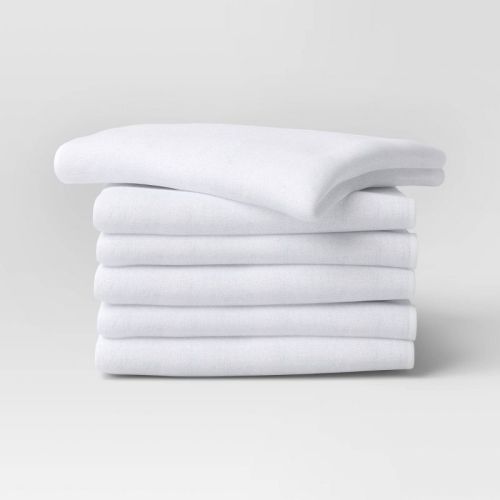 6pc Flour Sacks Kitchen Textile Set White - Room Essentials™: Modern Cotton Dish Towels, Plain Weave, Machine Washable
