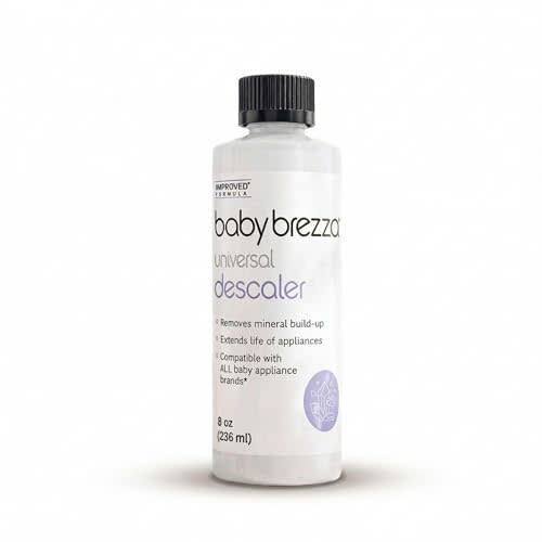 Baby Brezza Descaler 8 oz. Made in USA. Universal Descaling Solution for Baby Brezza and other baby appliances. Removes mineral build-up and extends your machines lifespan