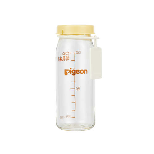 Preemie Glass Bottle with Lid and Name Tag, 3.38 Oz(Not Including Nipp – Pigeon