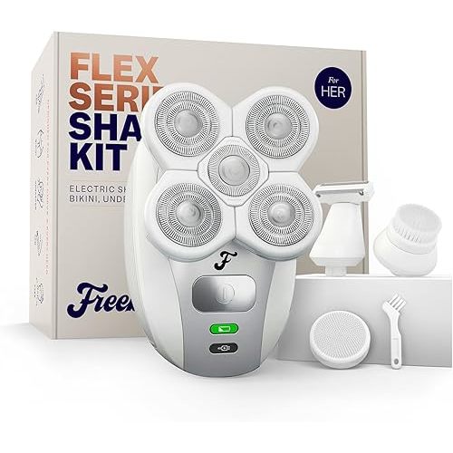 Freebird FlexSeries Electric Razor for Women - Silk Smooth Legs, Body Hair, & Pubic Shaver - for Private Area, Sensitive Skin, Bikini Trimmer