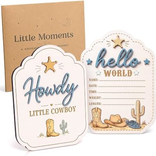 Hello World Newborn Sign, Birth Announcement Sign For New Baby, Nursery