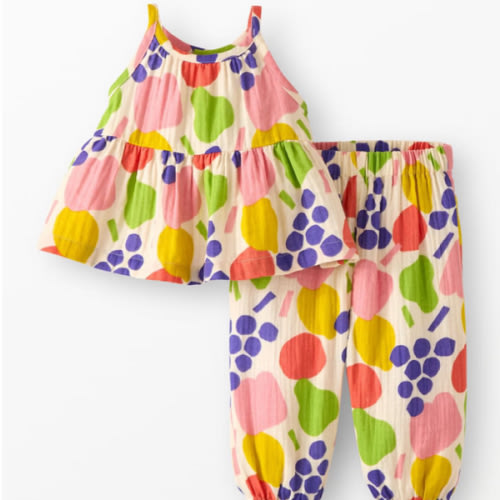 Baby Sleeveless Muslin Top & Balloon Pants Set