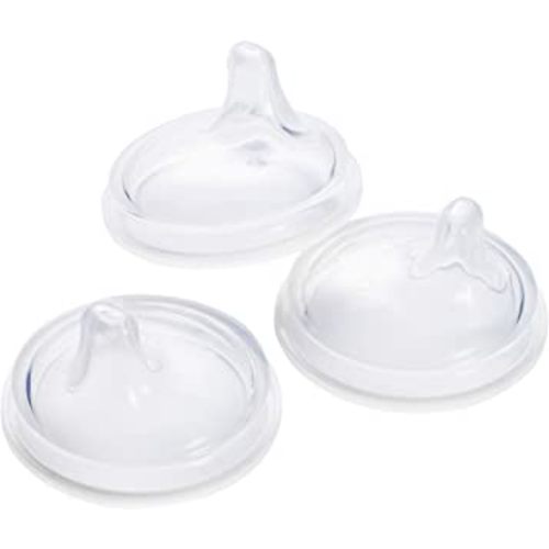 Boon NURSH Silicone Sippy Cup Lid, 6 Months and up (Pack of 3), 1L