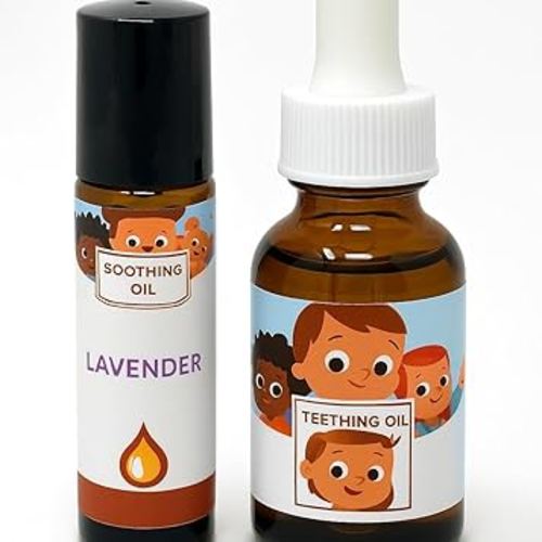 Punkin Butt Baby Teething Relief Bundle – 2-Pack with Herbal Teething Oil, Lavender Soothing Oil & Roll-On – Natural Infant Gum & Teething Pain Relief with Chamomile, Clove & Peppermint, Baby-Safe