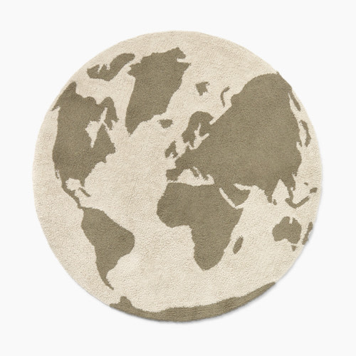 Lorena Canals World Map RugCycled Washable Rug