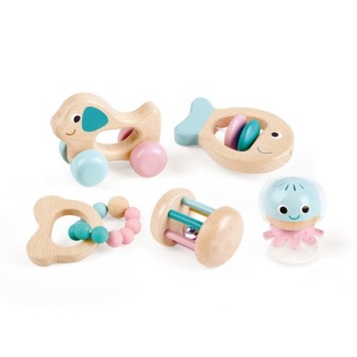 Hape: Wooden Multi-Stage Sensory 5 PC Gift Set