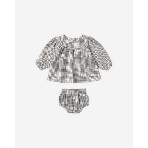 Mia Top + Bloomer Set Midnight Gingham – Quincy Mae