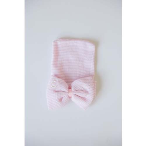 Hand Stitched Newborn Bow Hat