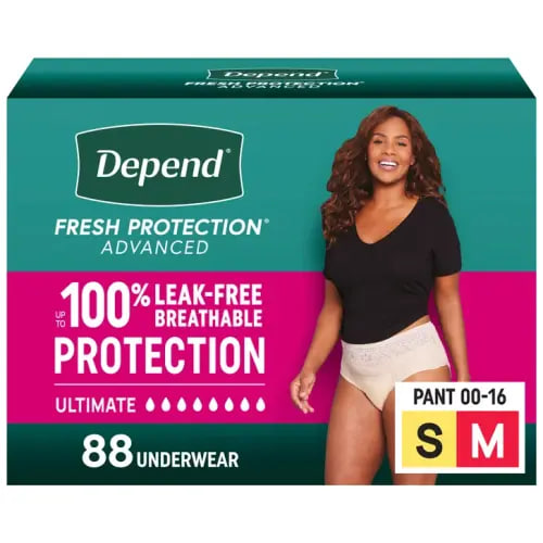 Depend Fresh Protection Advanced Incontinence & Postpartum Bladder Leak Underwear for Women, Ultimate Absorbency | Costco