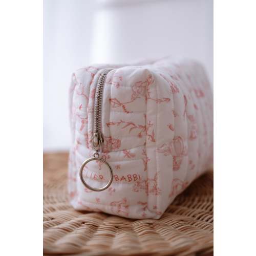 Diaper Pouch - Toile De Jouy / Pink
