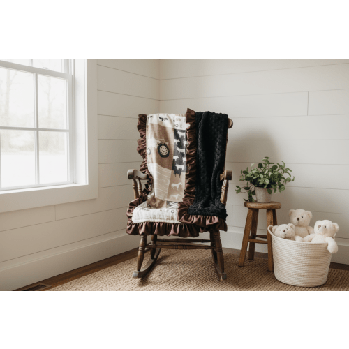 Farm Life Tractor Farm Ruffle Blanket