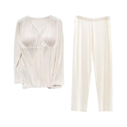 gakvbuo Maternity Pajamas For Women Pants Set Pregnant Womens Nursing Color Round Neck Long Sleeve Round Neck Breastfeeding Blouse Pants Two Piece Set