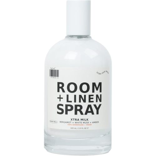 DedCool Room + Linen Spray | Xtra Milk | Natural Fabric & Linen Spray | Non-Toxic, Essential Oil Infused | Freshens Home, Bedding, Couch, Closet & Bath | 3.5 fl oz