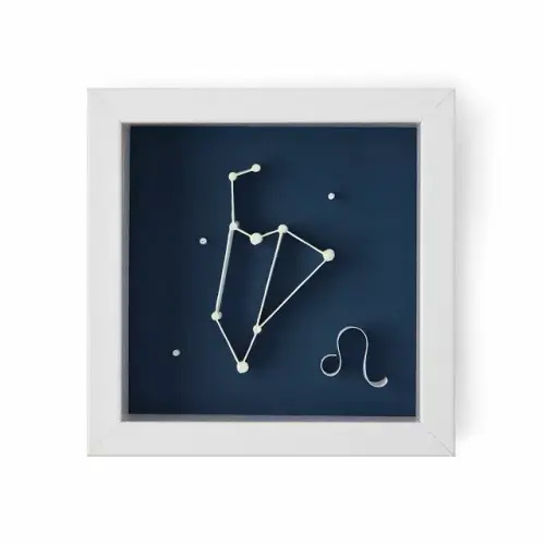 Paper Scroll Zodiac Glow In The Dark Wall Art: Leo 7/23 - 8/22