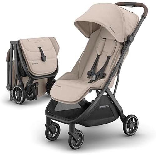 UPPAbaby Minu V3 Travel Stroller- Ada (Sandstone/Carbon Frame/Chestnut Leather)