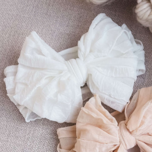 Large Ruffle Knit Bow