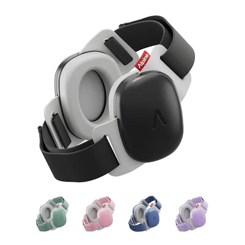 Alpine Muffy Baby Comfort - Protects Hearing for Babies and Toddlers - CE & ANSI Certified - Headband for Safe fit & Comfort - Adjustable for Ages 3-48 Months - 24dB Sound Reduction, Black