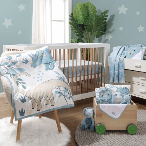 Peanut Shell Cot Bedding 3 Piece Set Dino Dreams