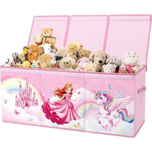 Toy Storage Box with Lids Extra Large Collapsible Toy Box Chest for Kids