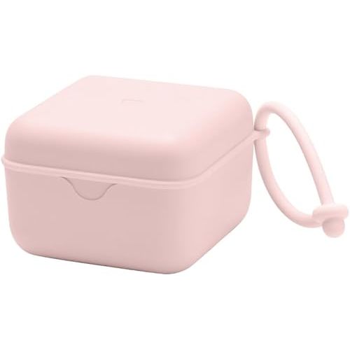 BIBS Pacifier Box with Loop for Storing & Carrying Soothers | 100% BPA Free Material | Designed & Made in Denmark | Blossom