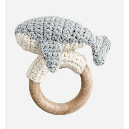 Whale Crocheted Rattle Teether