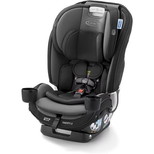 Graco True3Fit LX 3-in-1 Slimfit Car Seat, Rear Facing, Forward Facing to Highback Booster Car Seat, ft. Anti-Rebound Bar - Gotham