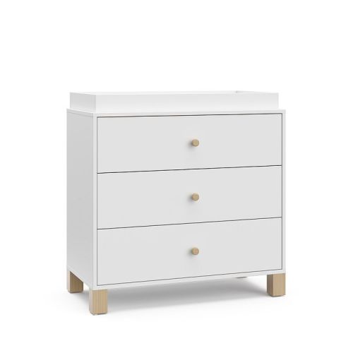 Storkcraft California 3-Drawer Chest Dresser With Topper