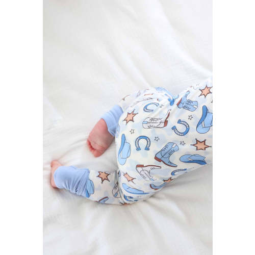 Rodeo Dreams Convertible Zip Romper in Blue | Caden Lane