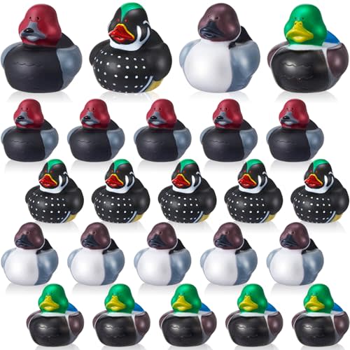 Deekin 12 Pcs Rubber Ducks 2 Inch Animal Themed Party Favors Small Rubber Ducks for Cruise Ships for Shower Birthday Gift Activity Theme Party