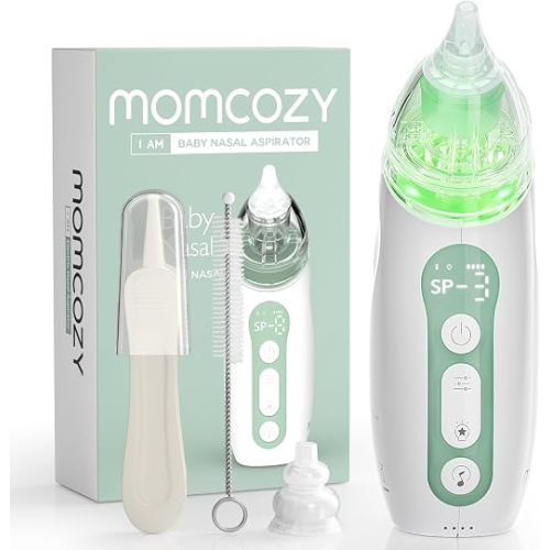 Momcozy Electric Nasal Aspirator for Baby, 3 Levels, Light and Music