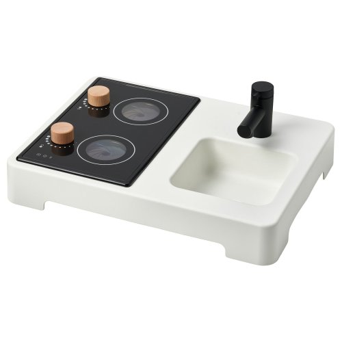 STENMUS Mini-play kitchen - white/black