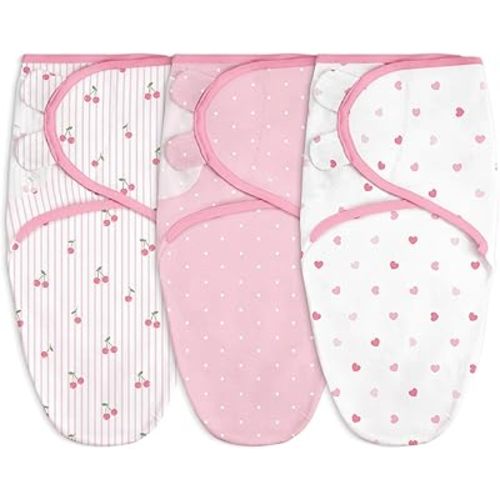 Baby Swaddle Blanket, 0-3 Months, Cotton Arm-in Sleep Sack, Wearable Blankets Wrap for Newborn Infant