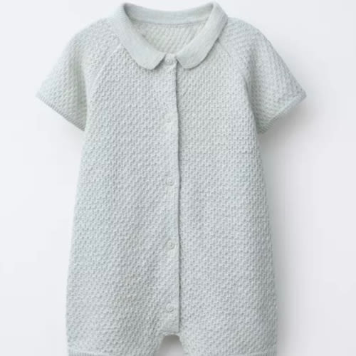 TEXTURED KNIT SHORT JUMPSUIT - Pastel green | ZARA United States