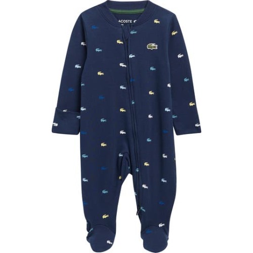 Croco Print Organic Cotton Footie, 0-3M