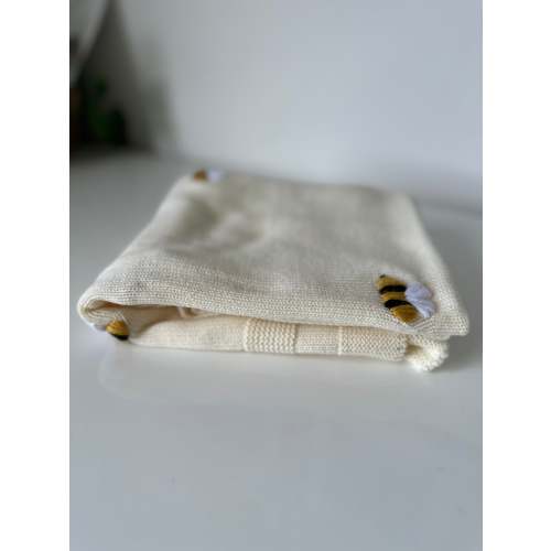 100% Knit Cotton Bee Baby Blanket | Nosey Toesie