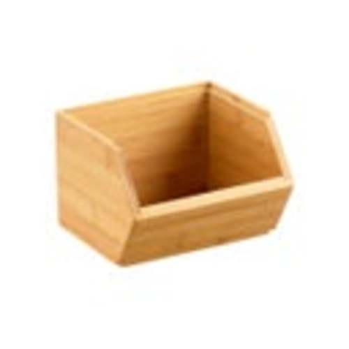 Small - Stackable Bamboo Storage Bins | The Container Store