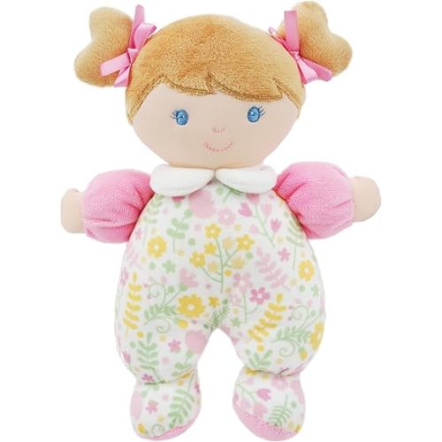 June Garden 9" My First Doll Blossom - Soft Plush Baby Doll - Pink Floral Outfit