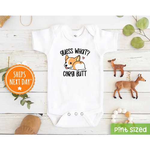 Guess What? Corgi Butt Onesie® - Funny Dog Bodysuit - Cute Pet Baby Onesie®
