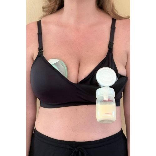 SuperMom® Silhouette Hands-Free Pumping & Nursing Bra | Midnight – Simple Wishes