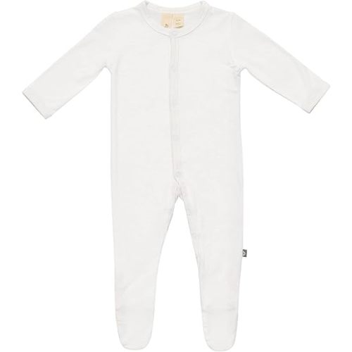 KYTE BABY Soft Bamboo Rayon Footies, Snap Closure, 3-6 Months, Cloud