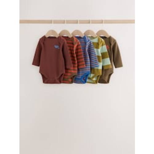 Buy Multi Stripe Long Sleeve Bodysuits 5 Pack from Next USA