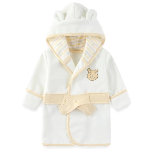 Disney Baby Winnie the Pooh Mickey Minnie Mouse Boys Girls Terry Hooded Towel Bathrobe with Ears One Size