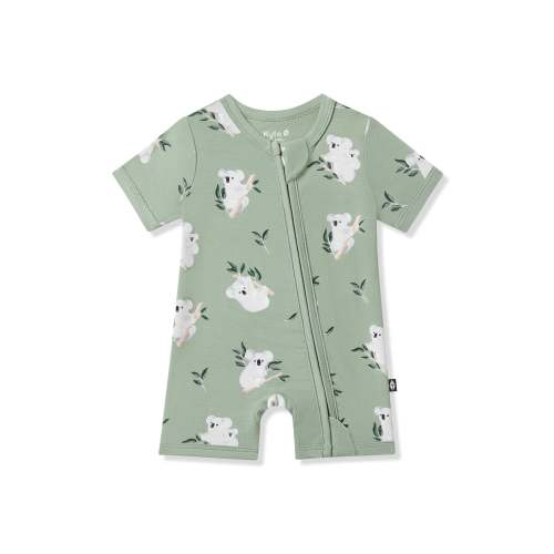 Zipper Shortall Romper in Koala