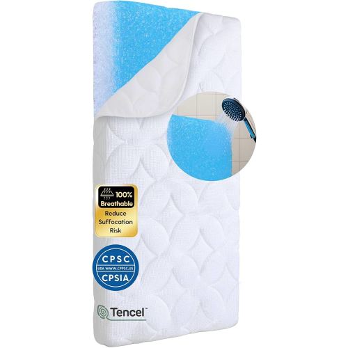 BABELIO Crib Mattress Ultra-Breathable 100% Washable Core Dual Sided Baby Toddler Mattress with Removable Machine-Washable Cover 52" x 28"