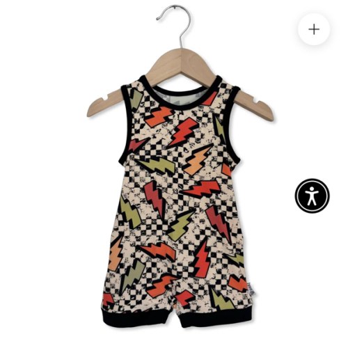 Charged Up Sleeveless Shorty Romper Luxe Edition | Cotton Bamboo Blend