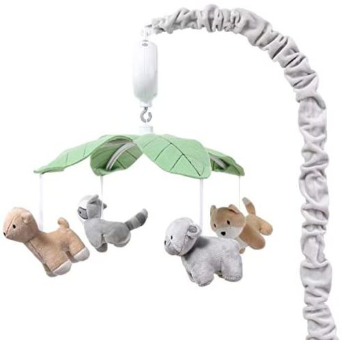 The Peanutshell Woodland Animals Musical Crib Mobile for Baby Boys or Girls | Digital Music Box with 12 lullabies
