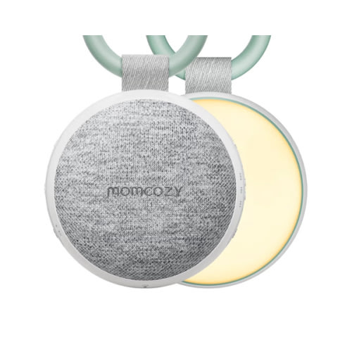 Momcozy Portable Sound Machine for Travel - Night Light, White Noise Sound Machine, Clips on Stroller