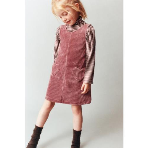 HEART POCKET PINAFORE DRESS - Ecru | ZARA United States